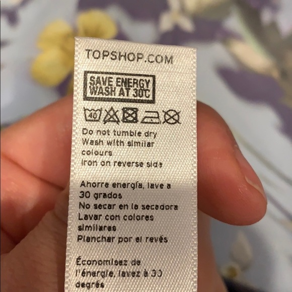 TOPSHOP BLUE FLORAL TOP SIZE 6 - Picture 7 of 7